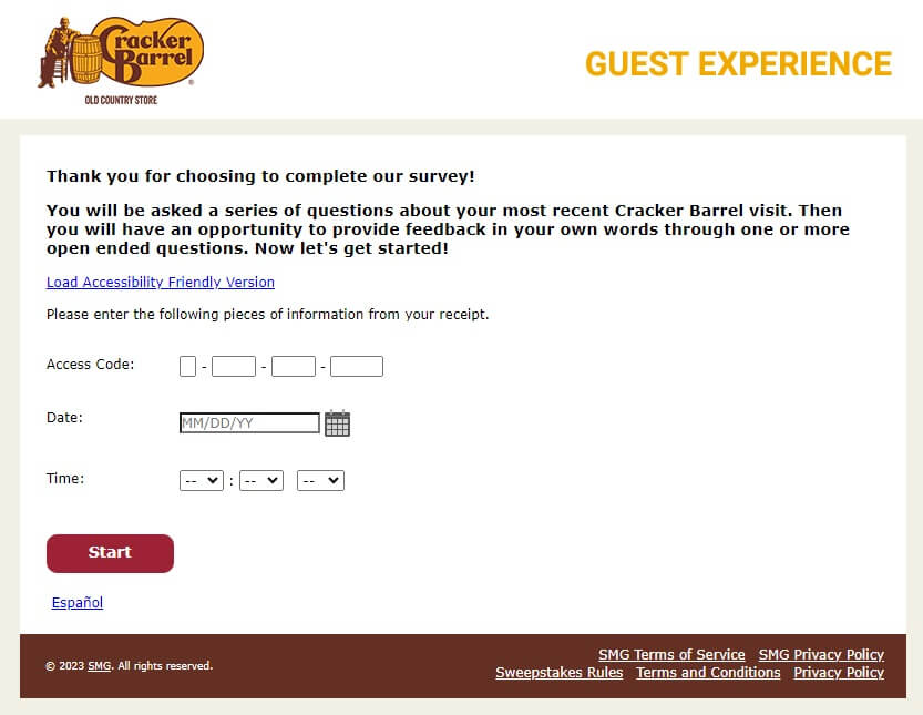 cracker barrel survey